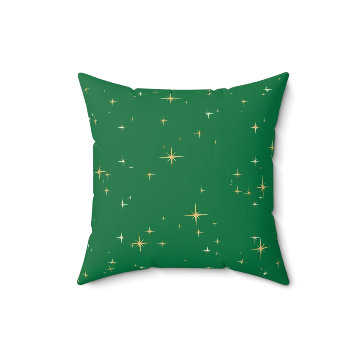 Christmas green Pillowcase & Pillow Insert with star pattern "merry christmas yall"