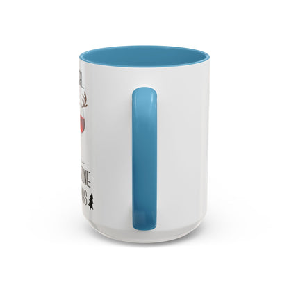 Christmas Coffee Mug, 11oz, "Just A Girl Who Loves Wine At Christmas"