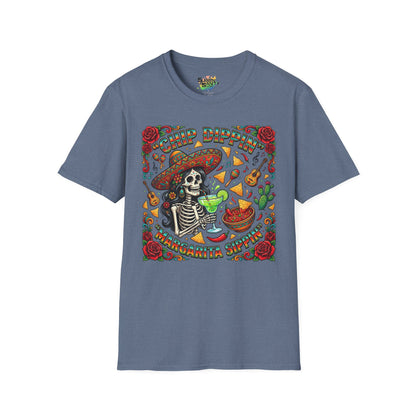 "Chip Dippin Margarita Sippin" (Circle) | Unisex Softstyle T-Shirt
