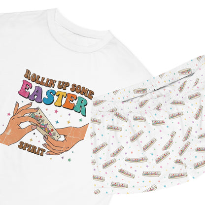 "Rollin Up Some Easter Spirit" Women's Short Pajama Set