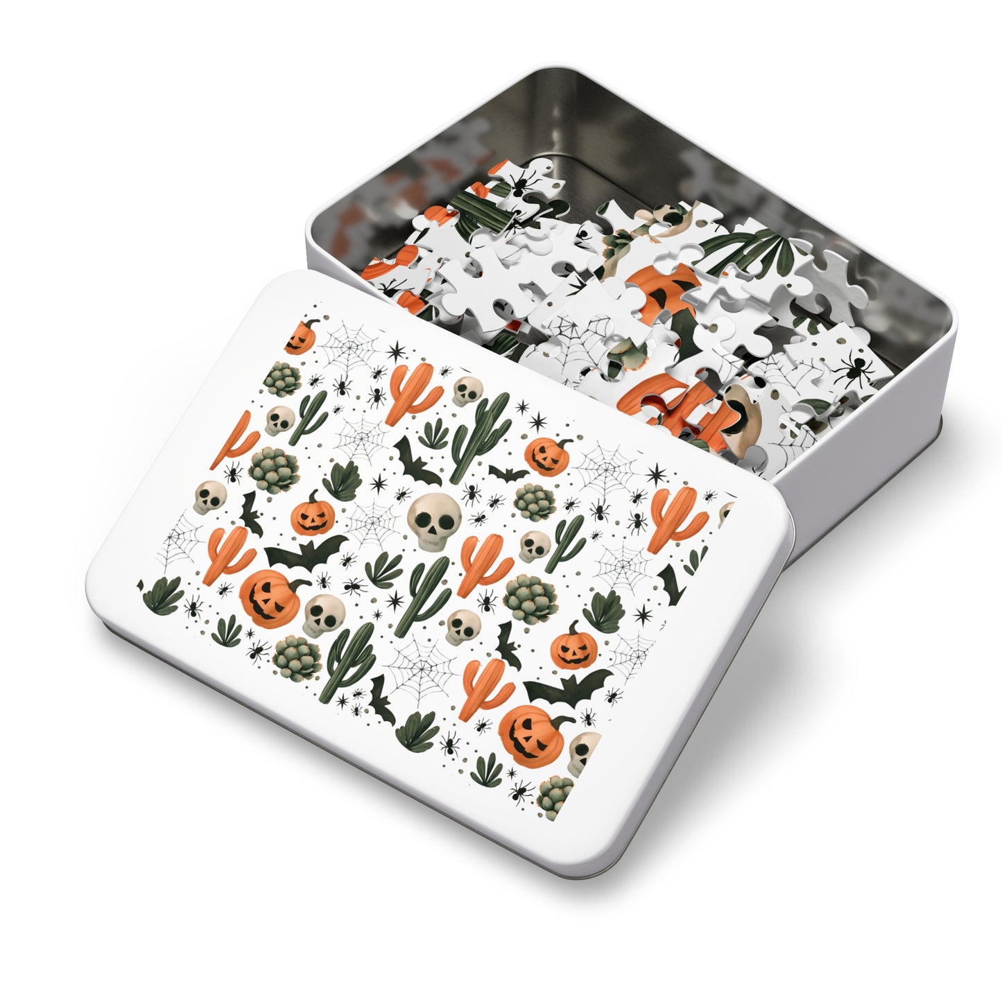Halloween Puzzle with Tin Box