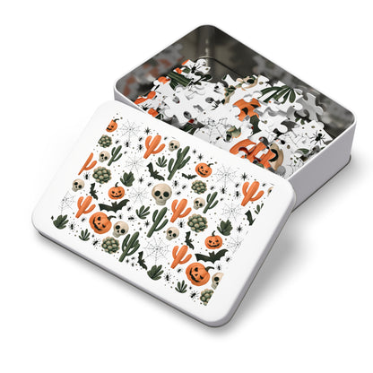 Halloween Puzzle with Tin Box