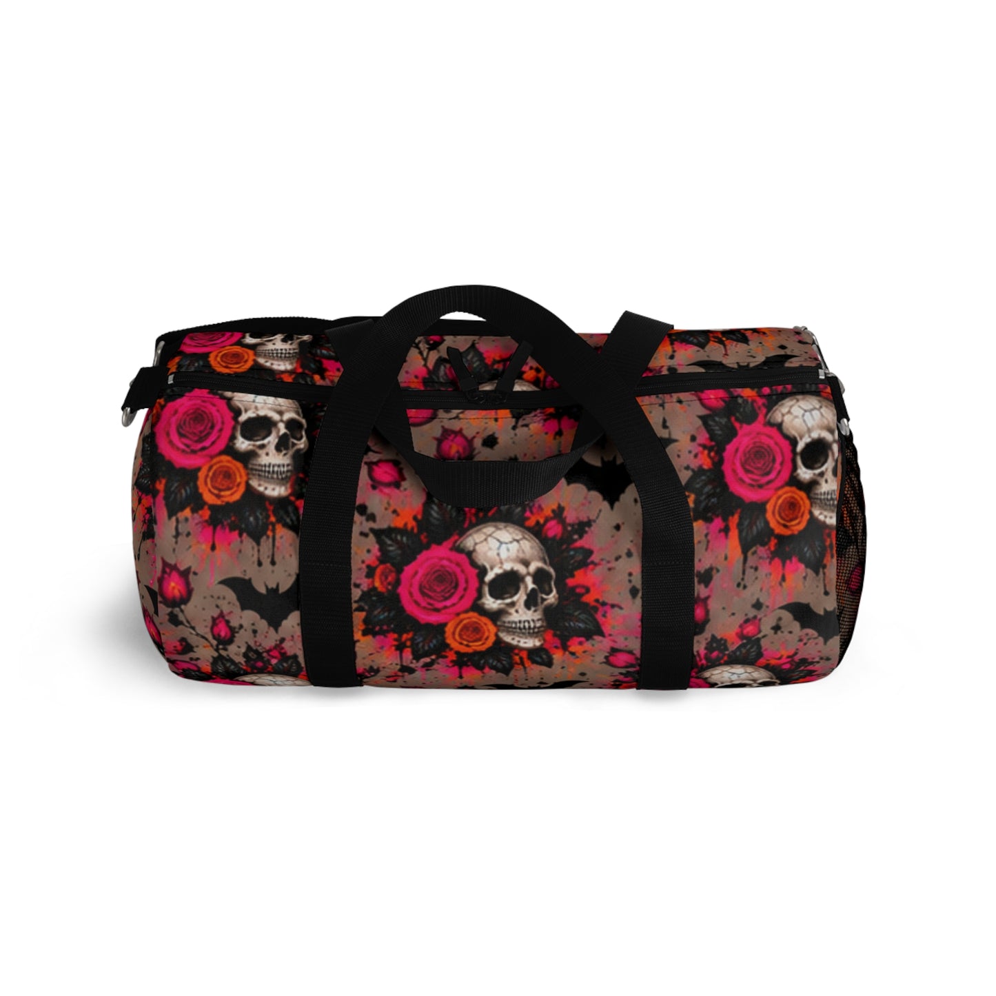 Deadly Blooms Duffel Bag | Skull & Rose Halloween Travel Bag by Subbin4Sanity