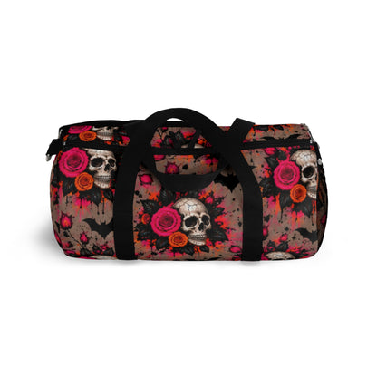 Deadly Blooms Duffel Bag | Skull & Rose Halloween Travel Bag by Subbin4Sanity