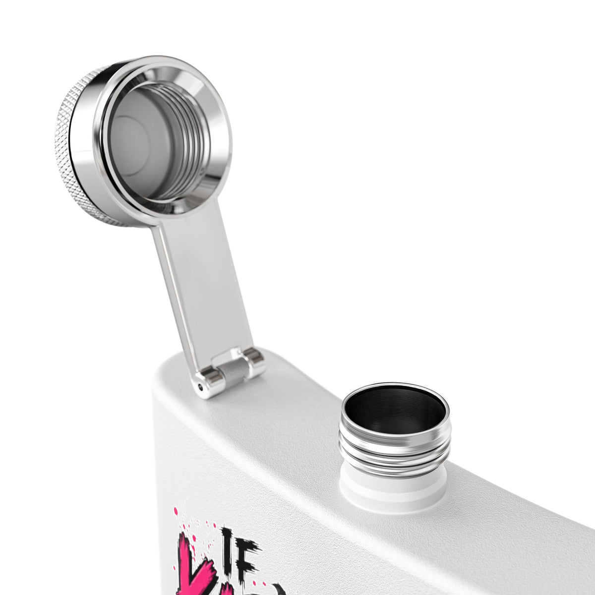 If Karma Needs Help, Call Me 6oz Stainless Steel Flask | Sarcastic Gothic Drinking Flask by Subbin4Sanity
