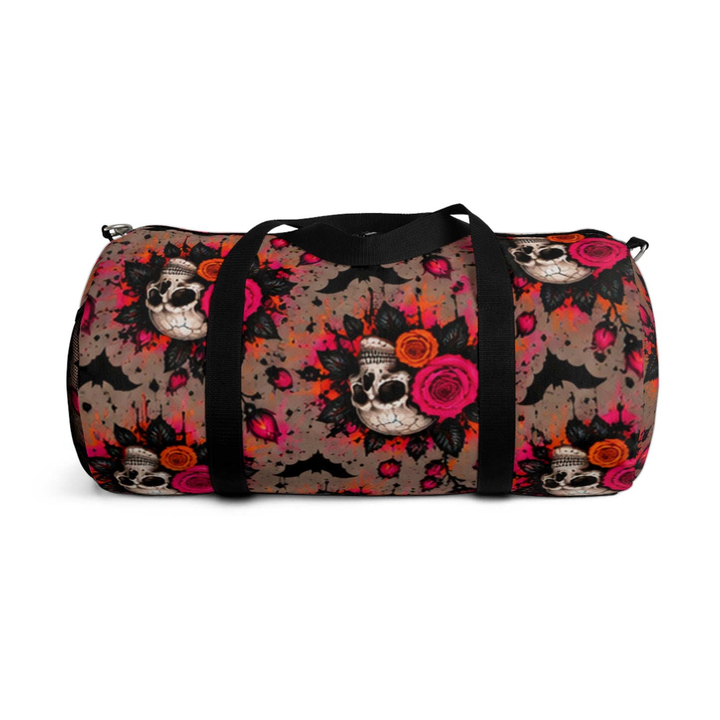 Deadly Blooms Duffel Bag | Skull & Rose Halloween Travel Bag by Subbin4Sanity
