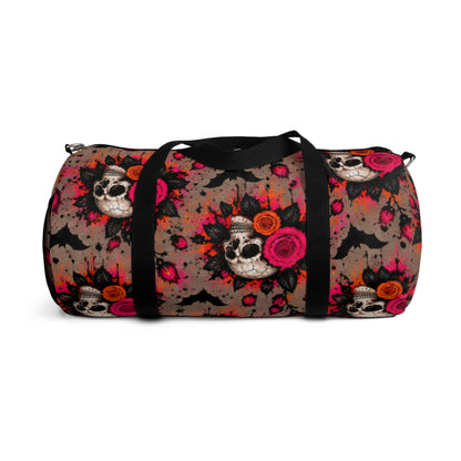 Deadly Blooms Duffel Bag | Skull & Rose Halloween Travel Bag by Subbin4Sanity
