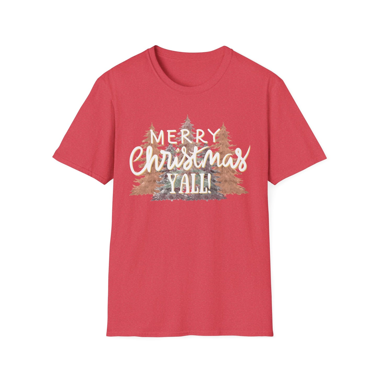 Merry Christmas Y’all Graphic T-Shirt | Southern Holiday Tee by Subbin4Sanity