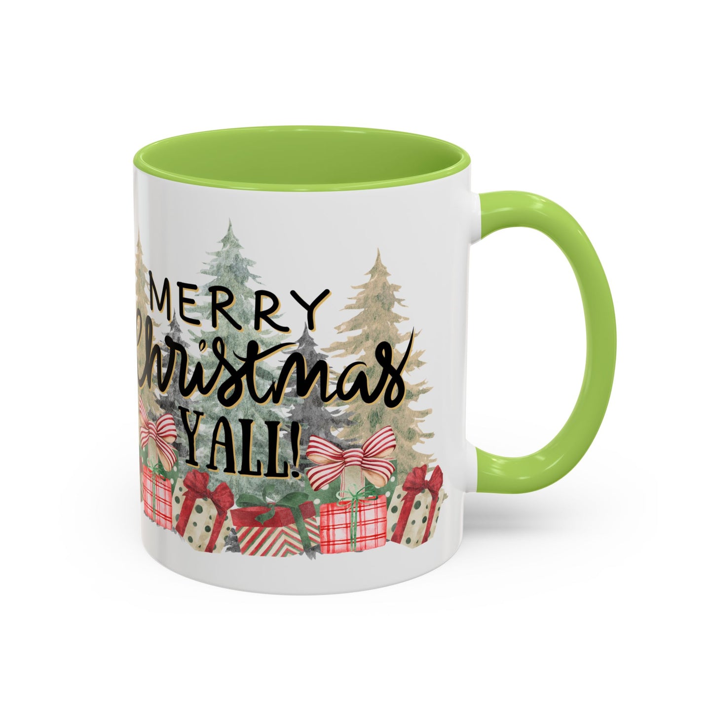 Christmas Coffee Mug, 11oz, "Merry Christmas Yall"