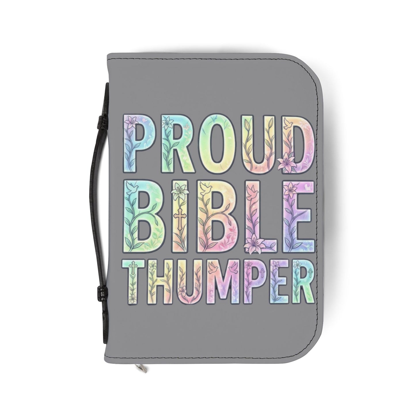 Proud Bible Thumper Pastel Rainbow Easter Faith Zippered Bible Cover