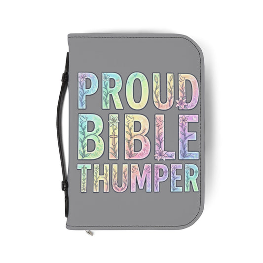 Proud Bible Thumper Pastel Rainbow Easter Faith Zippered Bible Cover