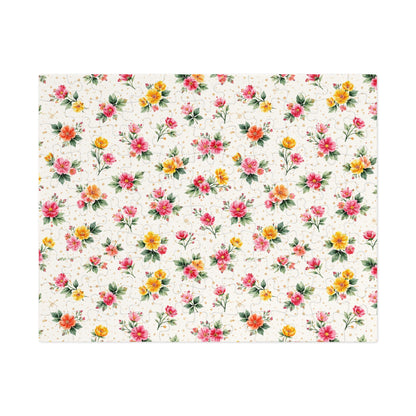 Wildflower Sprinkle Pattern – Splatter Bloom Collection – Puzzle & Tin Storage Box