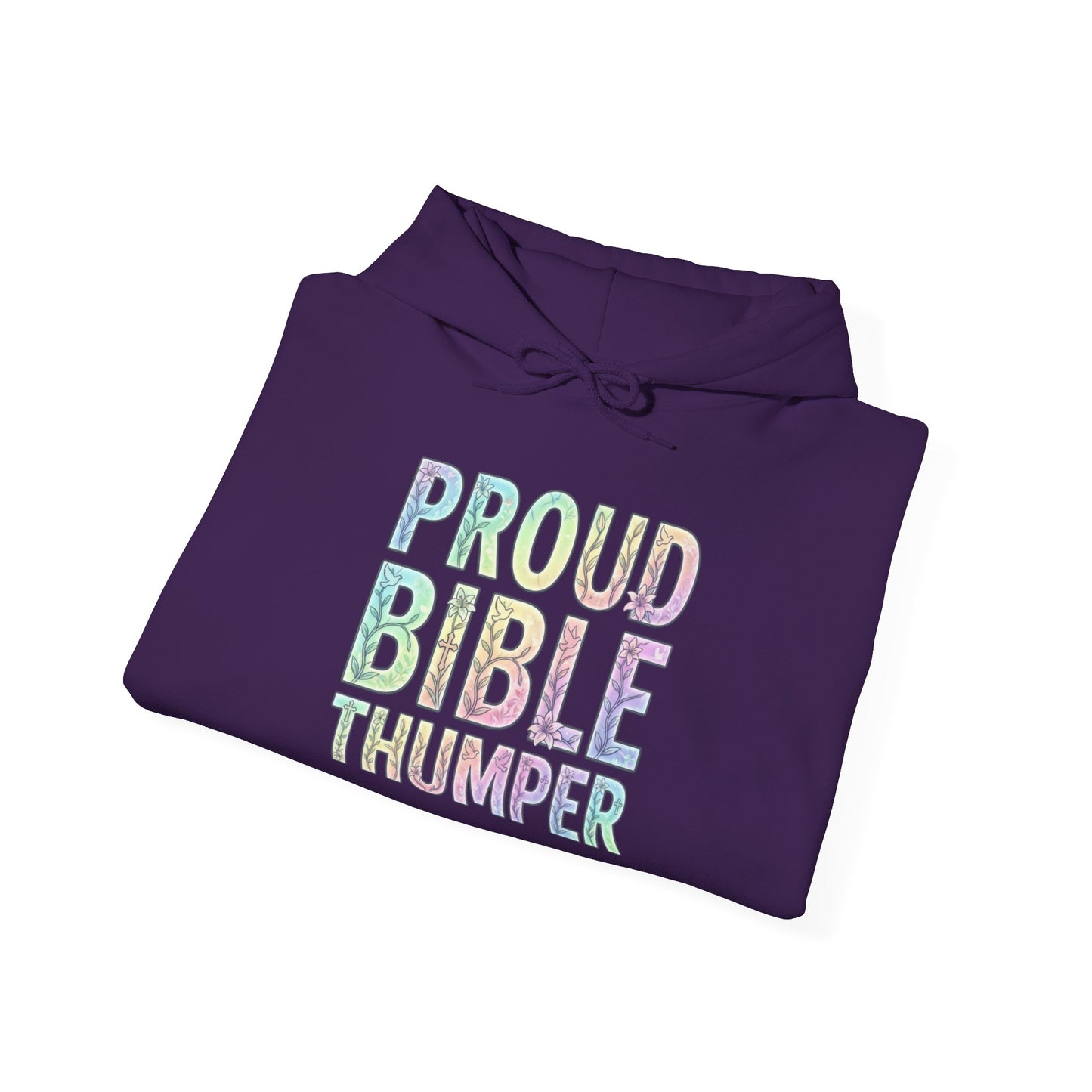 Proud Bible Thumper Pastel Rainbow Easter Faith Hoodie