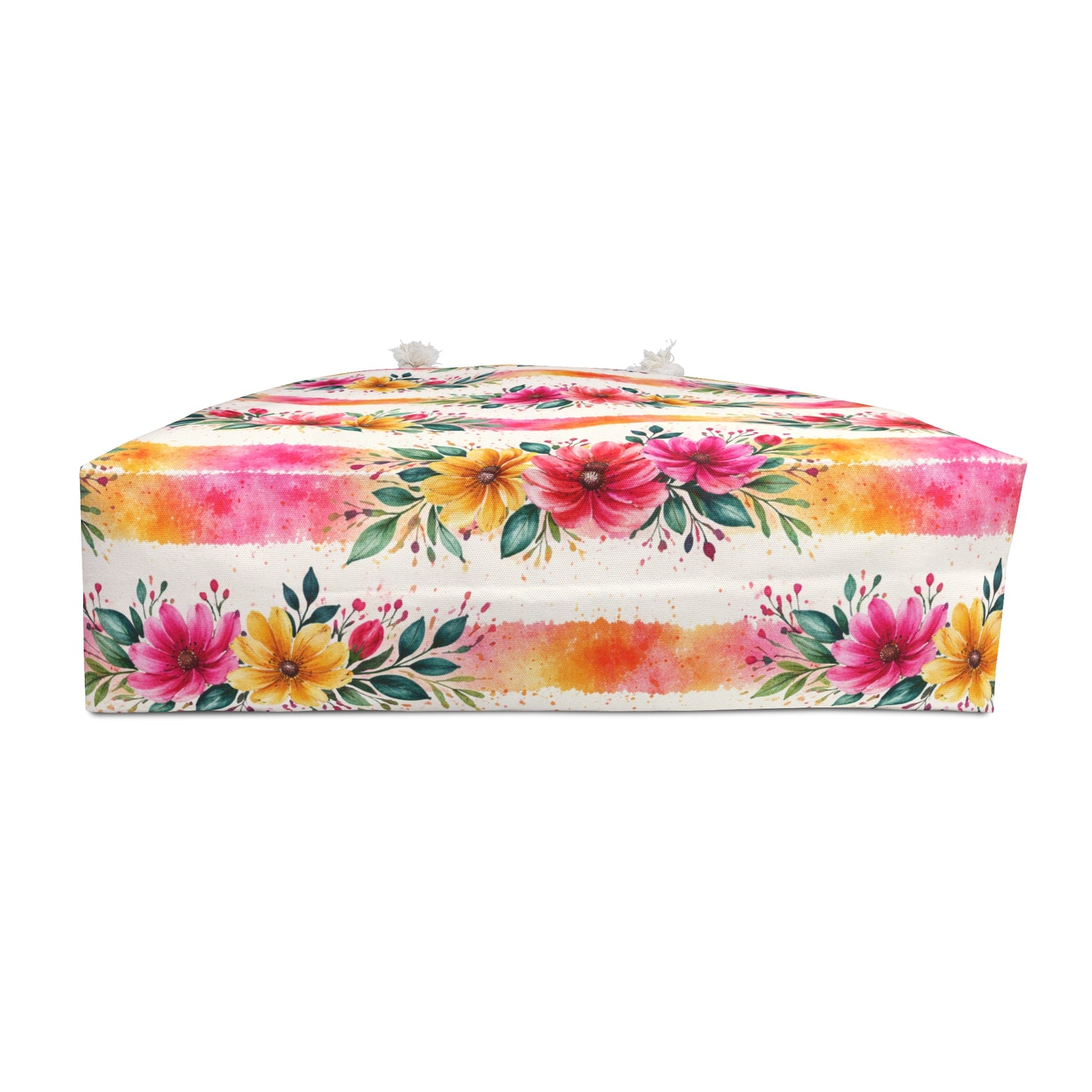 Wildflower Garden Stripe Pattern – Splatter Bloom Collection – Weekender Travel Tote Bag
