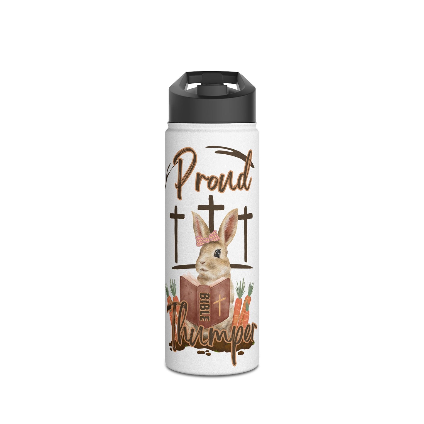"Proud Bible Thumper" Easter Water Bottle - Faith Humor Water Bottle