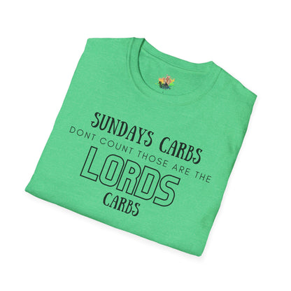 The Lord’s Carbs Graphic T-Shirt | Funny Food Lover Statement Tee by Subbin4Sanity