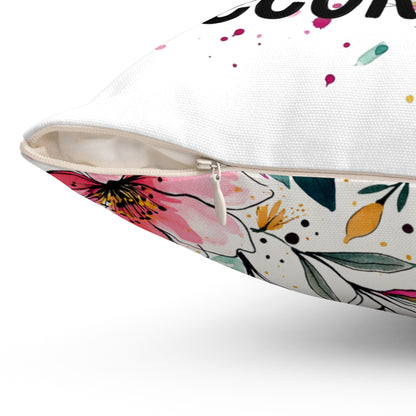 "She's A Wildflower Act Accordingly" - Double Sided Pillowcase & Pillow Insert