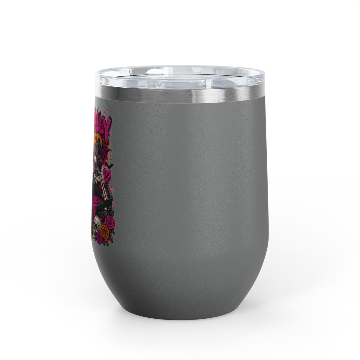 Emotionally Deceased 12oz Wine Tumbler | Dark Humor Gothic Stainless Steel Cup by Subbin4Sanity