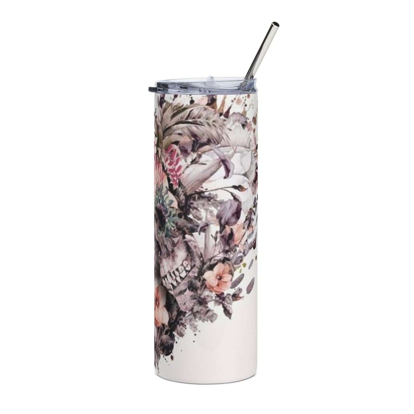 20oz Skinny Tumbler — Heart Skeleton Travel Cup