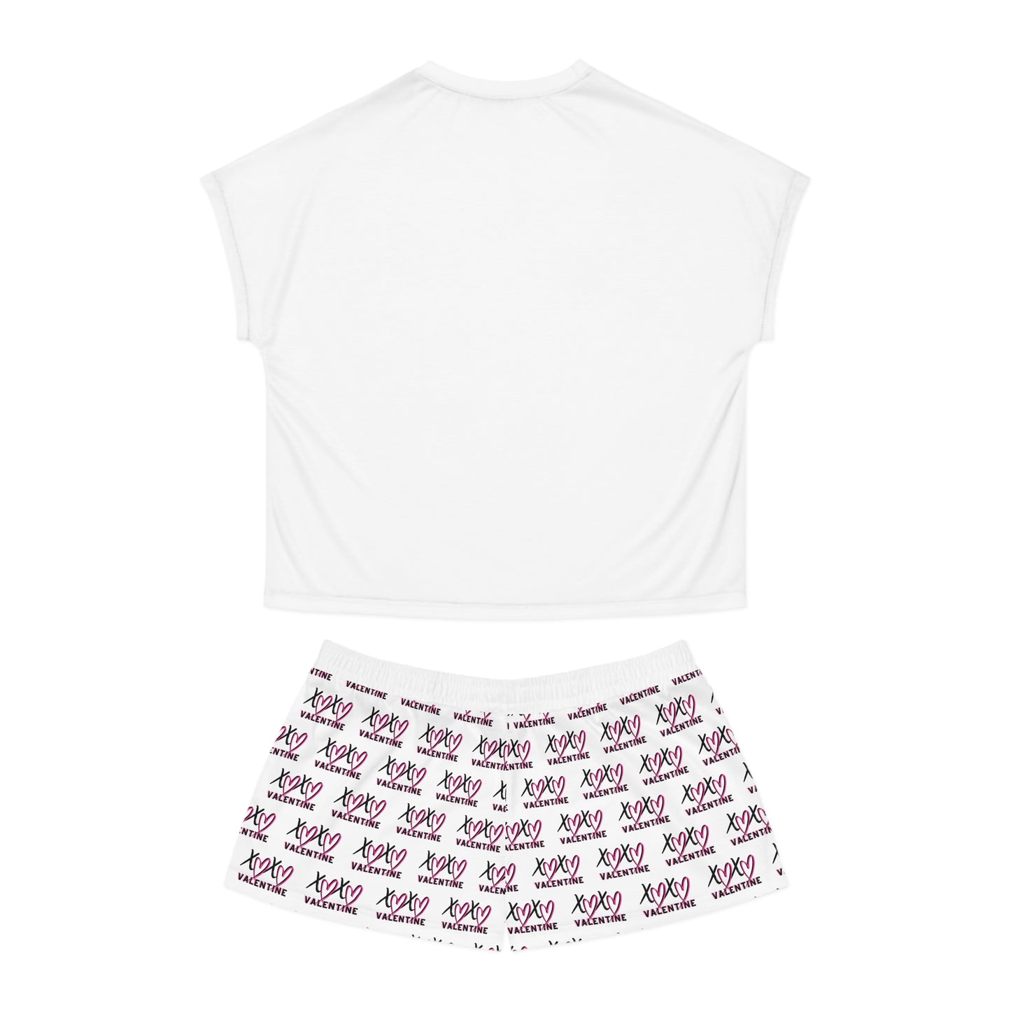 XOXO Valentine Pajama Set | Women’s Valentine Graphic Short Pajama Set by Subbin4Sanity