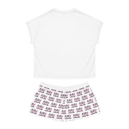 XOXO Valentine Pajama Set | Women’s Valentine Graphic Short Pajama Set by Subbin4Sanity