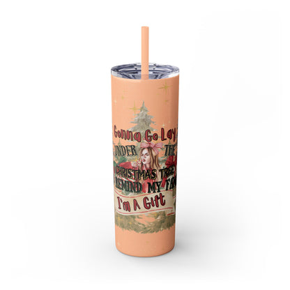 Christmas Skinny Tumbler with Straw, 20oz