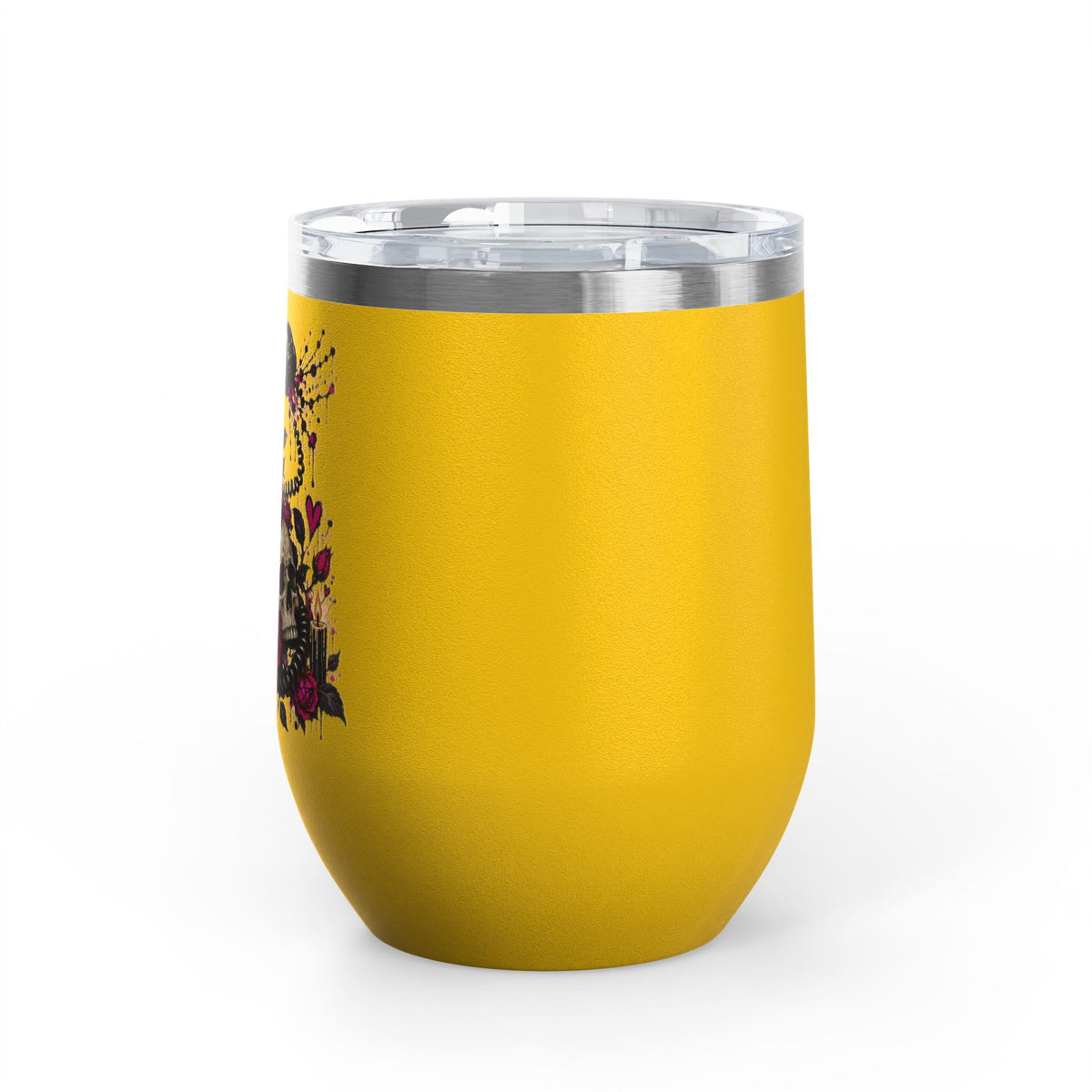 Karma’s Calling 12oz Wine Tumbler | Gothic Skull & Telephone Stainless Steel Cup by Subbin4Sanity