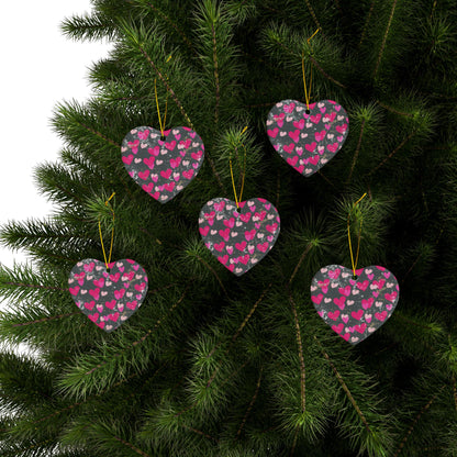 Valentines Ceramic Ornament (1pc, 3pcs, 5pcs, 10pcs)