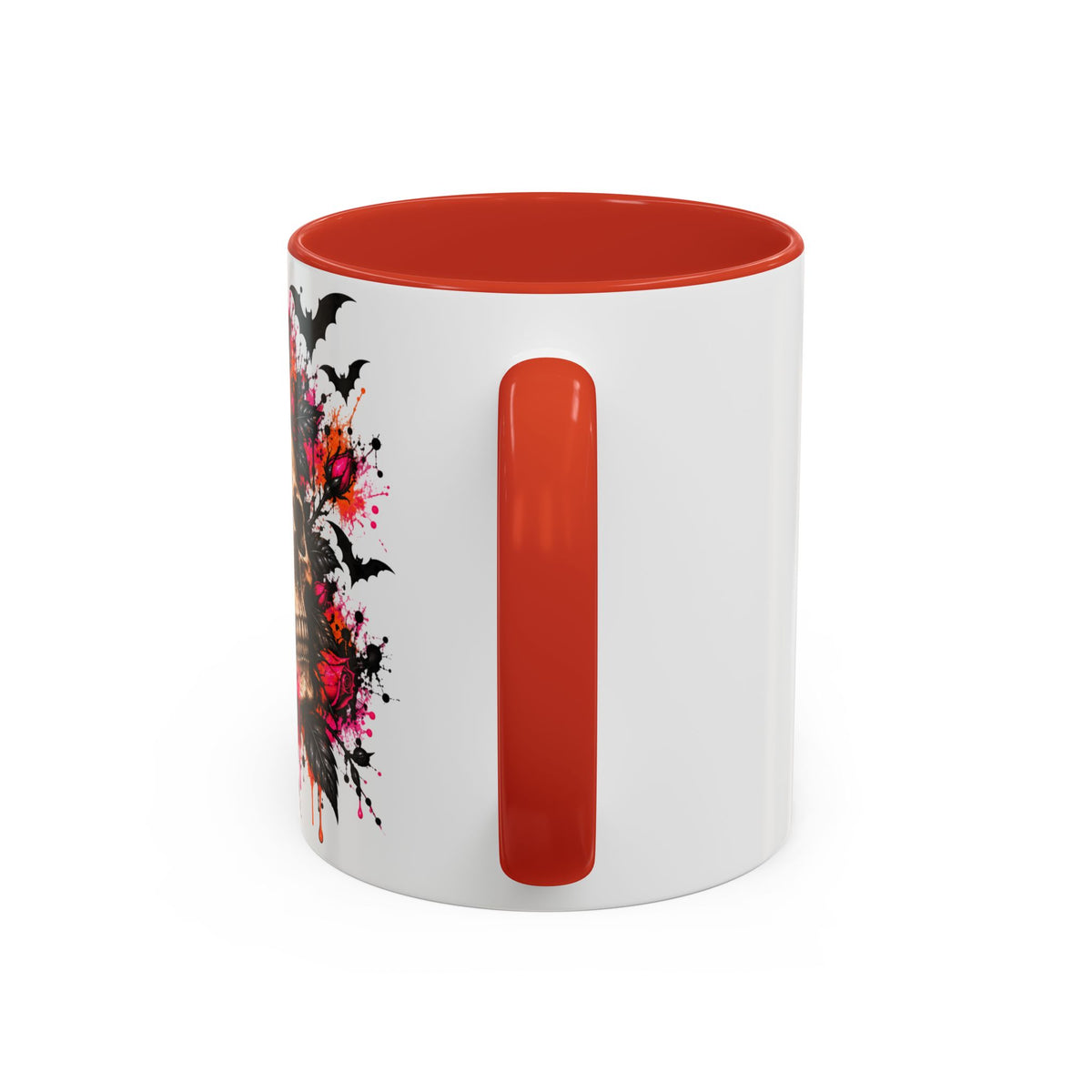 Deadly Blooms Coffee Mug | Gothic Floral Skull Ceramic Mug by Subbin4Sanity