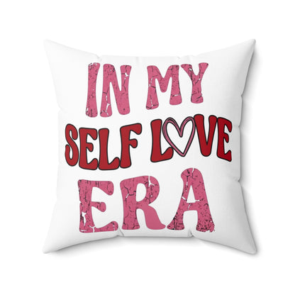 In My Self Love Era Red Watercolor Heart Patterned Double Sided Pillowcase & Pillow Insert