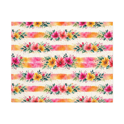 Wildflower Garden Stripe Pattern – Splatter Bloom Collection – Puzzle & Tin Storage Box