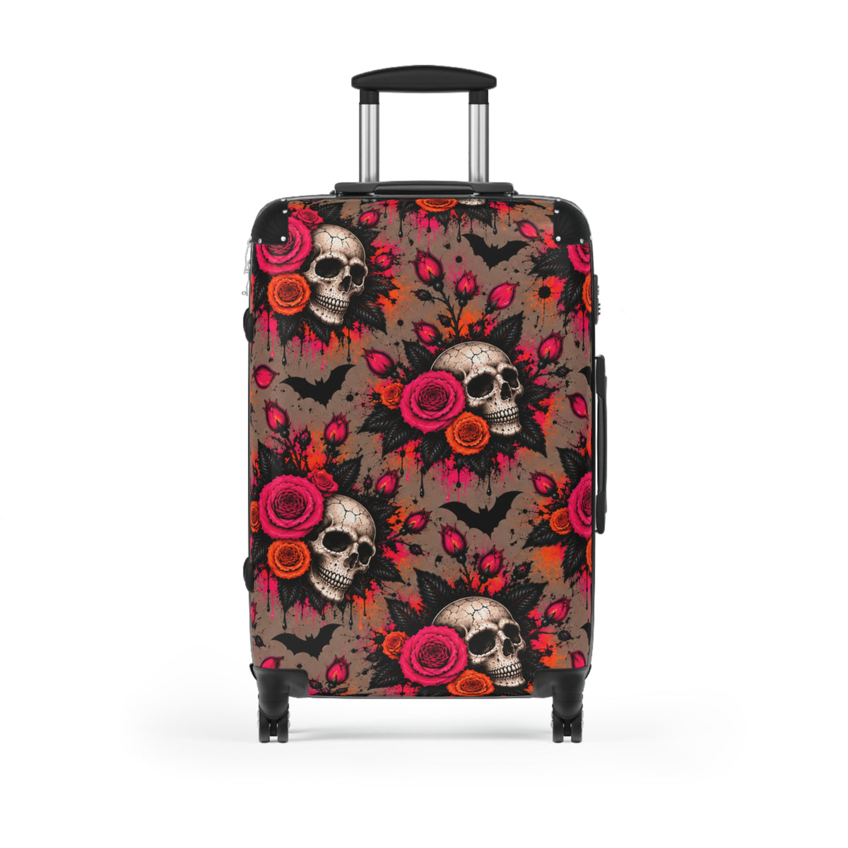 Deadly Blooms Suitcase | Skull & Rose Halloween Luggage by Subbin4Sanity