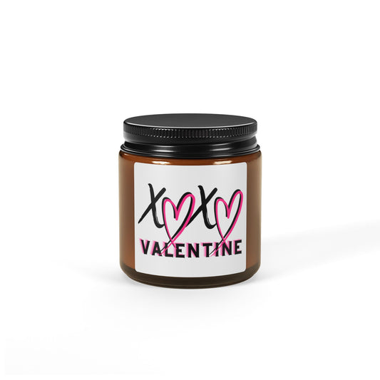 "XOXO Valentine" - Scented Amber Jar Soy Candle