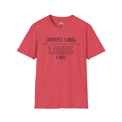 The Lord’s Carbs Graphic T-Shirt | Funny Food Lover Statement Tee by Subbin4Sanity