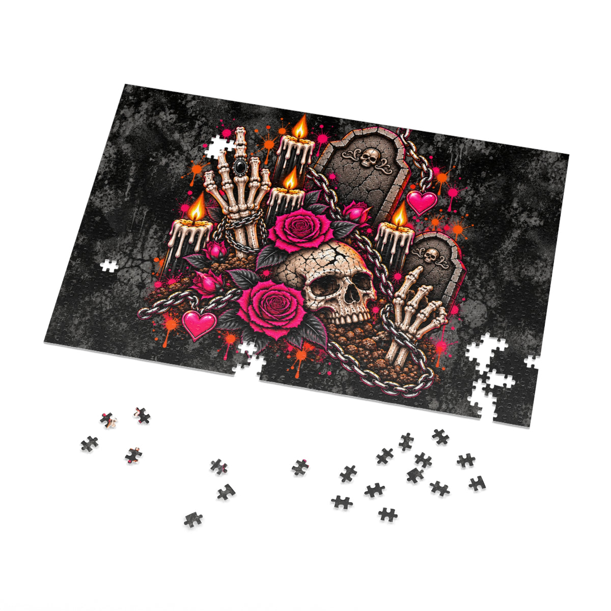 Dirt & Defiance Halloween Jigsaw Puzzle | Gothic Coffin Statement Puzzle by Subbin4Sanity