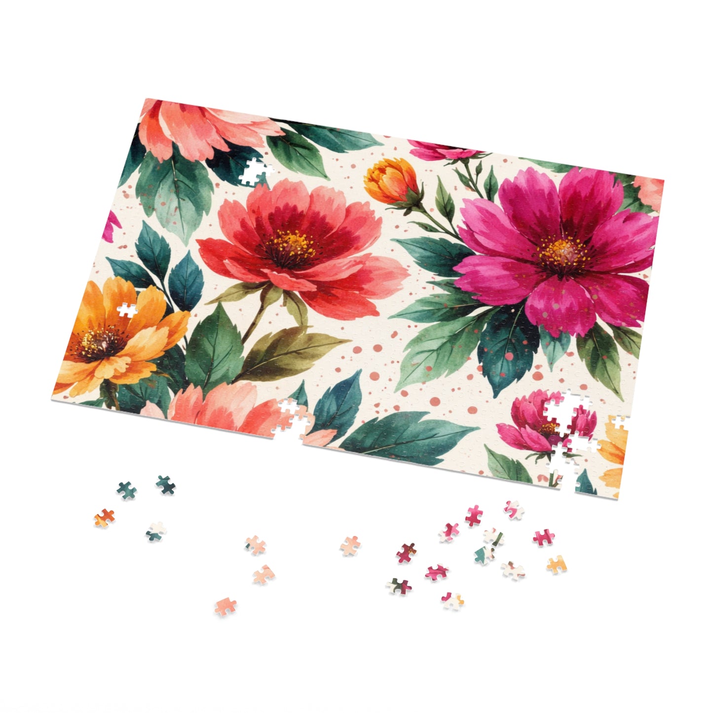 Electric Wildflower Garden Pattern – Puzzle & Tin Storage Box