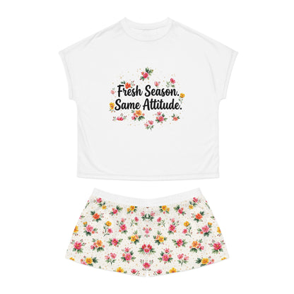 "Fresh Season Same Attitude" Women's Short Pajama Set