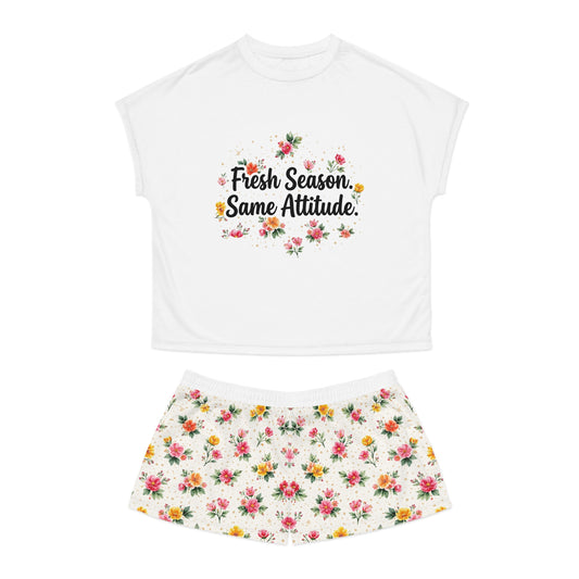 "Fresh Season Same Attitude" Women's Short Pajama Set