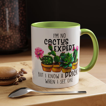 Coffee Mug, 11oz, "No Cactus Expert"