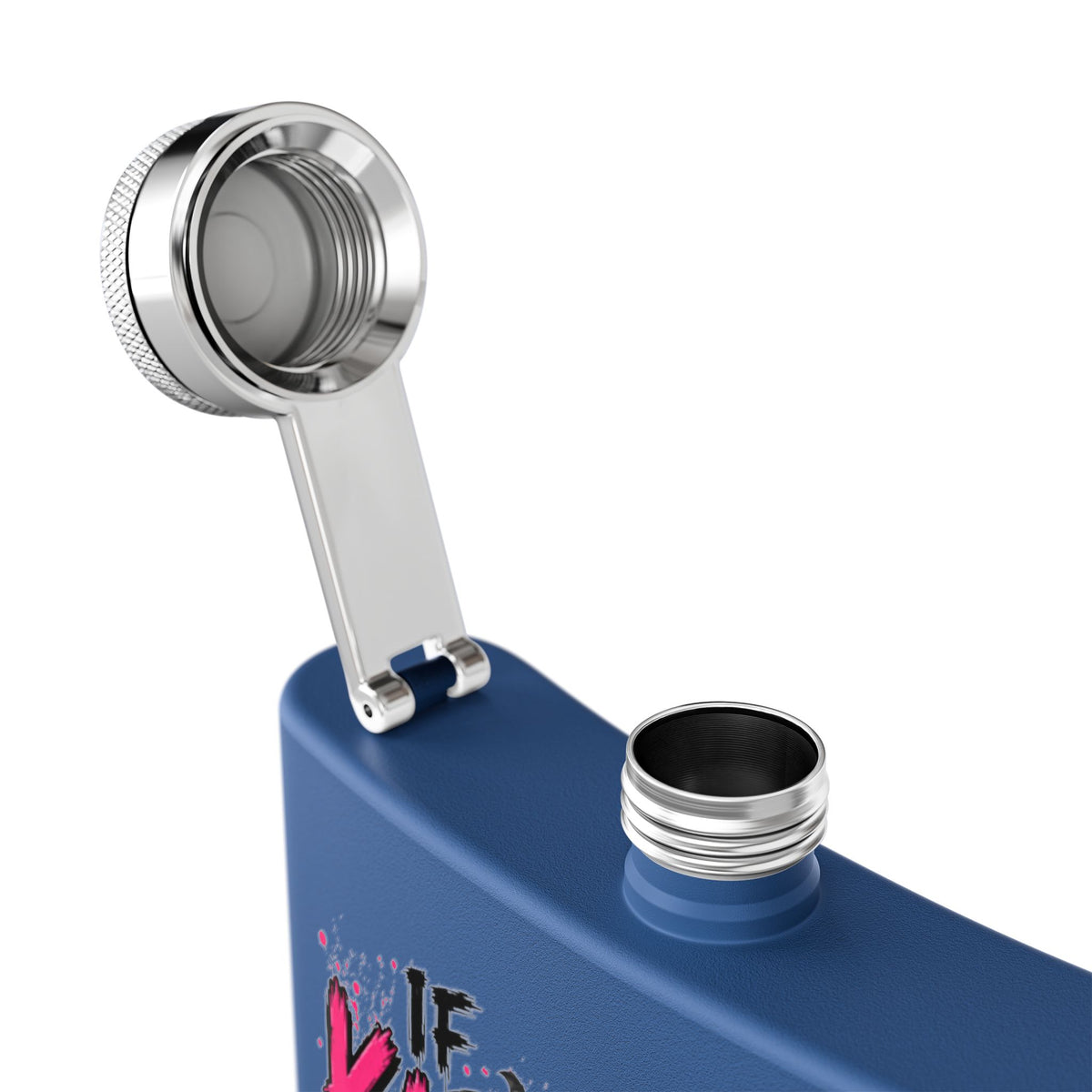 If Karma Needs Help, Call Me 6oz Stainless Steel Flask | Sarcastic Gothic Drinking Flask by Subbin4Sanity