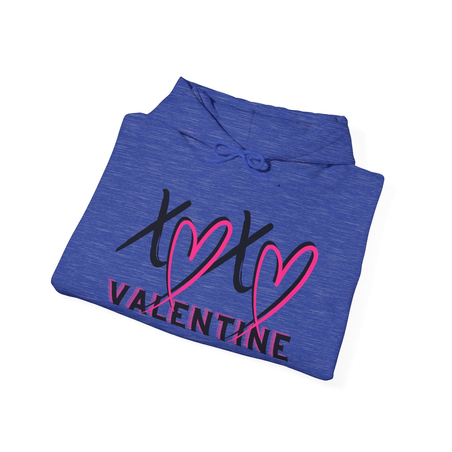XOXO Valentine Hoodie | Cute Pink Heart Graphic Cozy Pullover by Subbin4Sanity