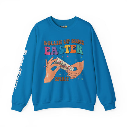 "Rollin Up Some Easter Spirit" Holiday Sweatshirt — Cozy Easter Crewneck