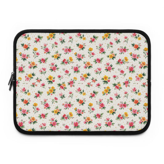 Wildflower Sprinkle Pattern – Splatter Bloom Collection – Laptop Sleeve Protective Case