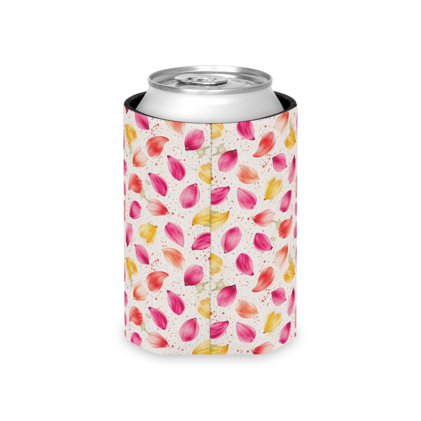 Watercolor Spring Petals Pattern – Splatter Bloom Collection — Lightweight Foam Grip Lined Koozie