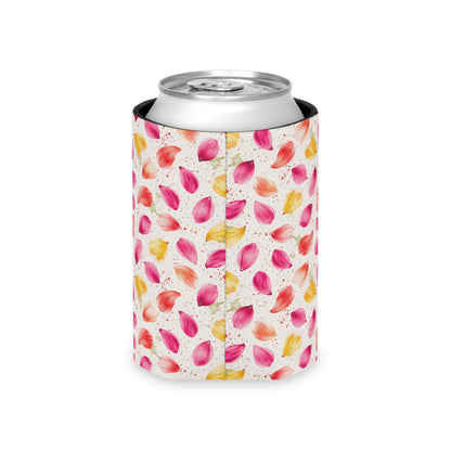 Watercolor Spring Petals Pattern – Splatter Bloom Collection — Lightweight Foam Grip Lined Koozie