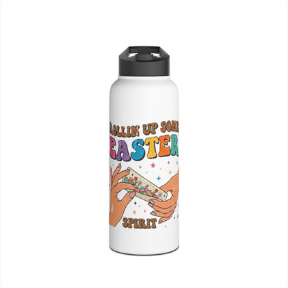 "Rollin Up Some Easter Spirit" Stainless Steel Water Bottle
