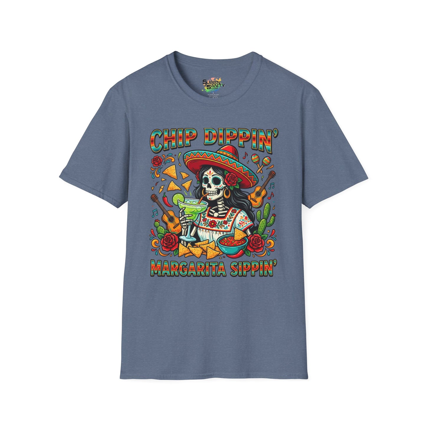 "Chip Dippin Margarita Sippin" (Square) | Unisex Softstyle T-Shirt