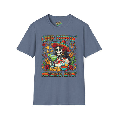 "Chip Dippin Margarita Sippin" (Square) | Unisex Softstyle T-Shirt