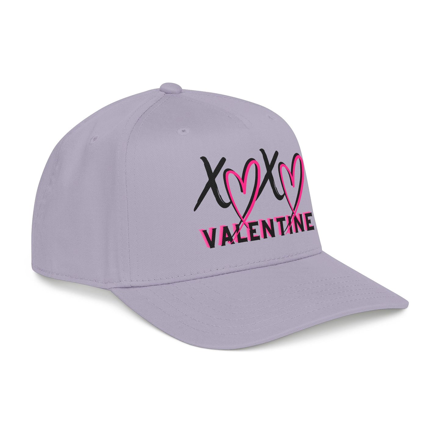 Valentine XOX Hearts Baseball Cap — Pink Heart DTF Valentine Hat