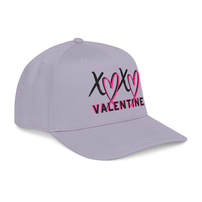 Valentine XOX Hearts Baseball Cap — Pink Heart DTF Valentine Hat